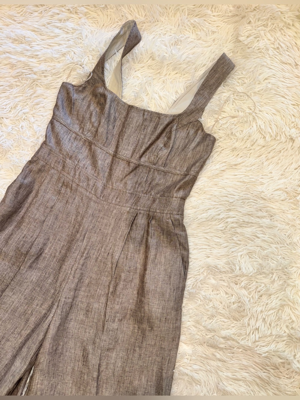 NEW REISS Flora Linen Wide-Leg Jumpsuit in
Neutral 10 - Picture 6 of 9